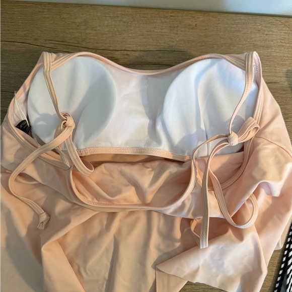 Peach Tank Top and Striped High-Waisted Shorts Set, NWOT, L - Picture 3 of 5